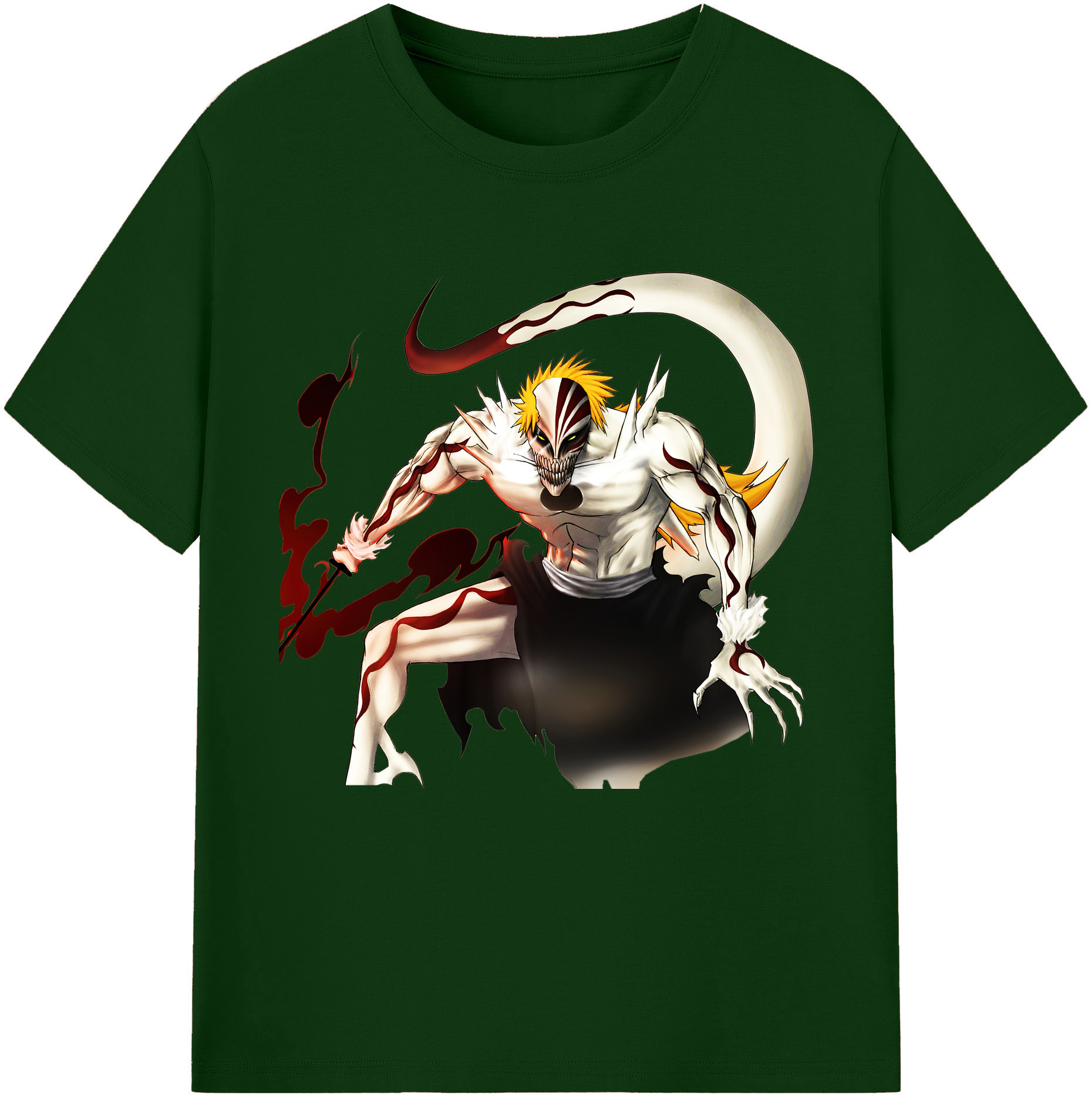 （画像用） ブリーチ 黒崎一護（くろさき いちご）BLEACH Kurosaki Ichigo 綿100％半袖Tシャツ（フロントプリント）